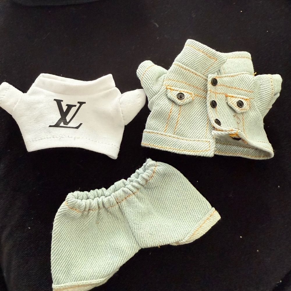 Labubu Denim Louis Vuitton  Outfit Set 3pcs
